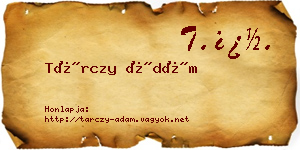 Tárczy Ádám névjegykártya