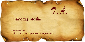 Tárczy Ádám névjegykártya